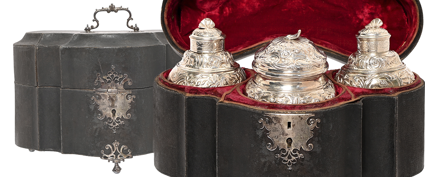 Jan top lot 185 Silver tea caddies Slide Image